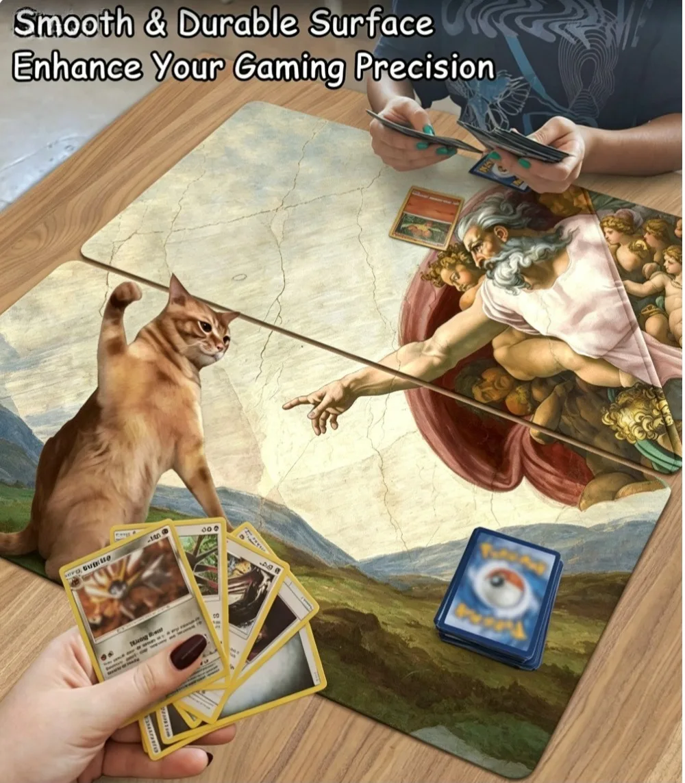 Cartoon animal pattern MousePad Durable Office Deskpad Card Game Mat For Parties Home&Office Compute PC Gaming  DeskMat Playmat