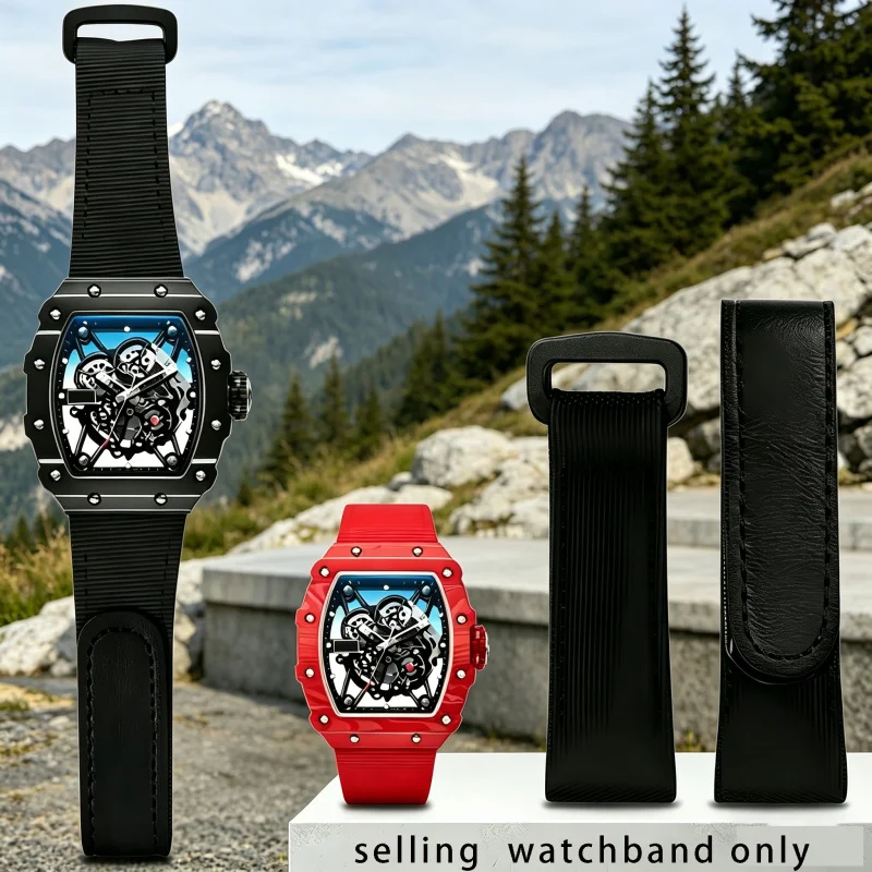

Нейлоновый ремешок для часов Richard Mille RM011 RM3502 RM056, холщовый браслет для часов, ремешок для наручных часов, мужской ремешок для часов, 25 мм.
