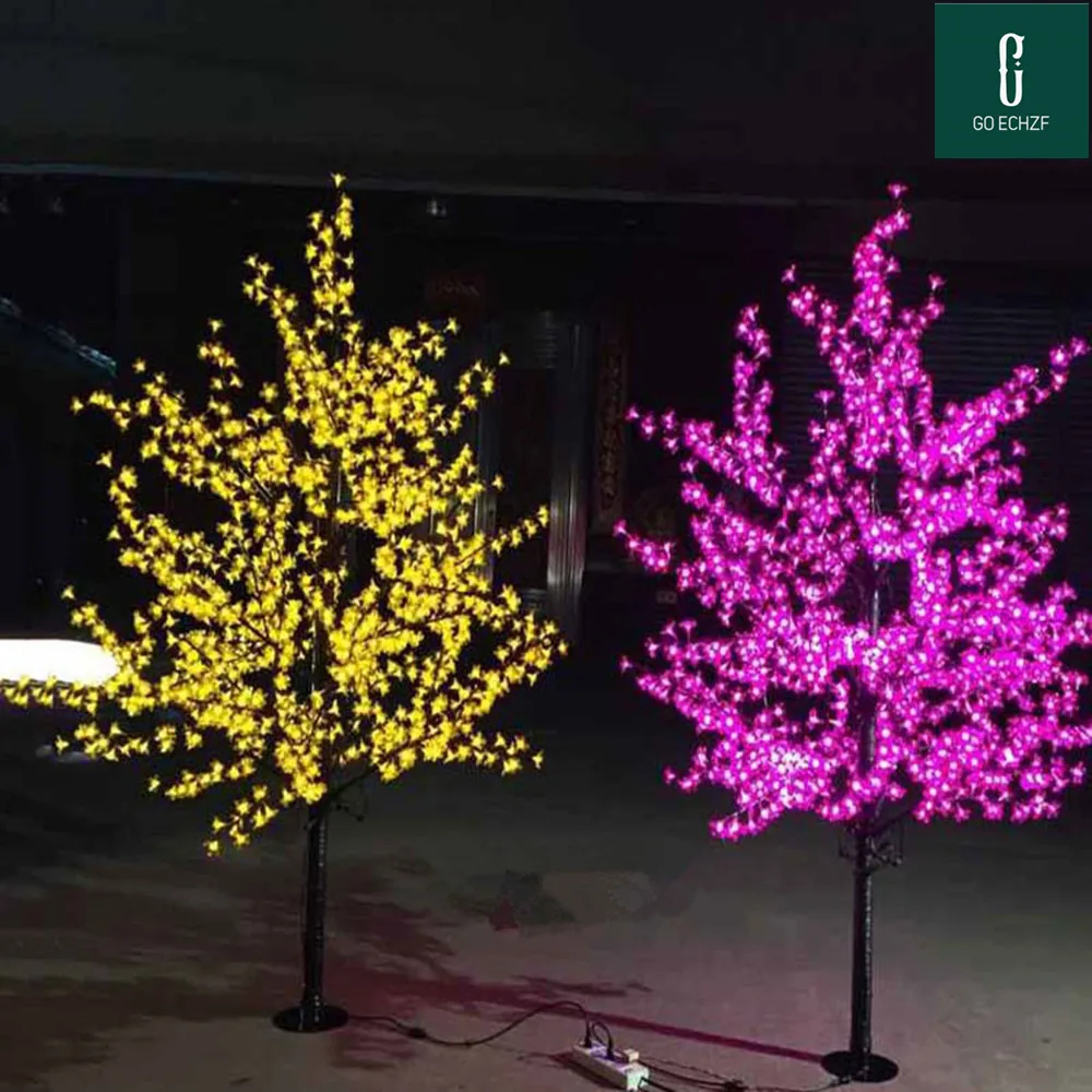 LED Artificial Cherry Blossom Tree Light, Christmas Light, Outdoor Use, 110 V, 220V, 6.5ft Height, 110 V, 220V, 1152Pcs