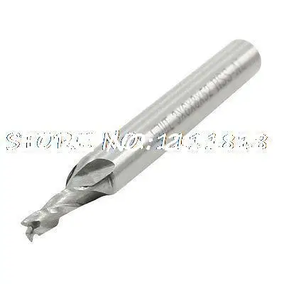3mm x 6mm x 8mm x 52mm 3 Flutes Straight Shaft HSS End Mill Cutter