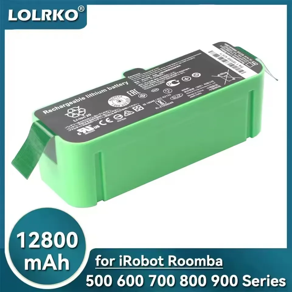 

14.4V 12.8Ah Li-ion Battery for iRobot Roomba Robots 600 700 800 900 Series 696 760 761 770 780 790 860 870 871 880 960 965 966