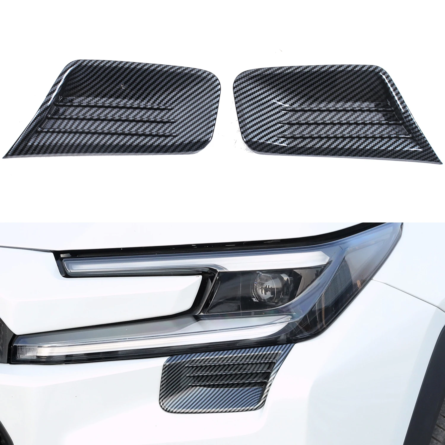 Para Toyota RAV4 XA60 Woodland 2026, Cubierta Decorativa para Faros Delanteros, Moldura de ABS, Accesorios (2 Piezas)