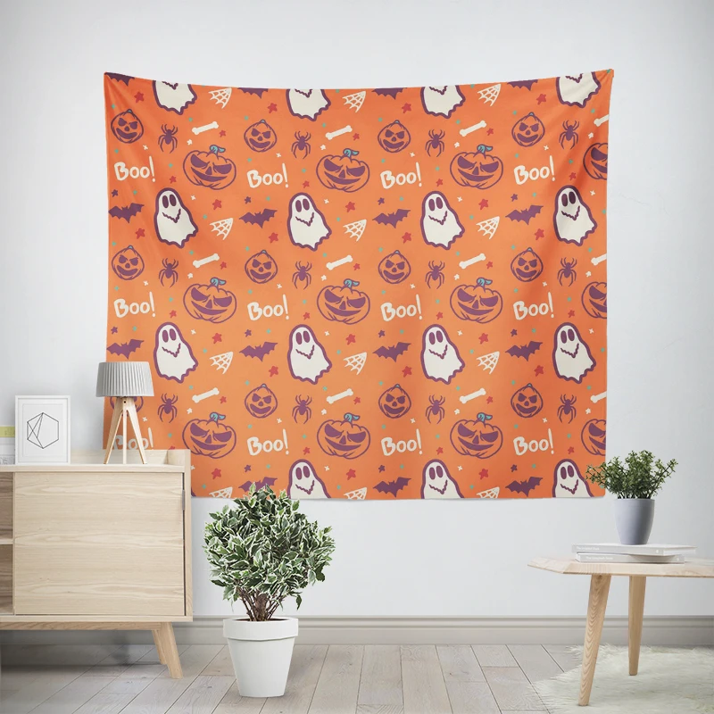 Tapiz de pared de tela grande para decoración del hogar, decoración moderna para habitación, arte estético para dormitorio, Halloween, Otoño, divertido