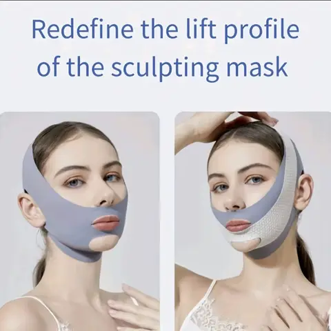V‑Shape Facial Lifting Sleep Bandage Face Slimming Strap Double Chin Support Belt Soft Elastic Facial Shaping For Skin Care Face