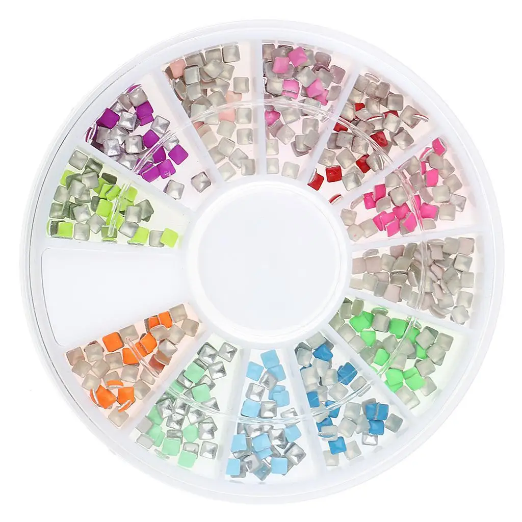 مجموعة مكونة من 500 زخارف لامعة يمكنك صنعها بنفسك على شكل برشام مربع #1