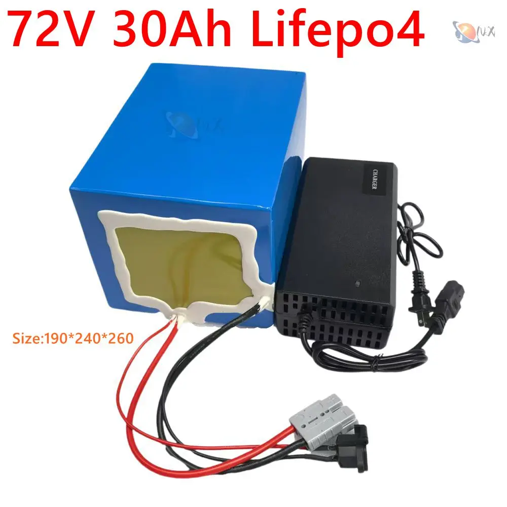 YNX lithium 72v 30ah lifepo4 battery deep cycle with 50A BMS for 1500w 3000w bike scooter Tricycle motorcycle +5A charger