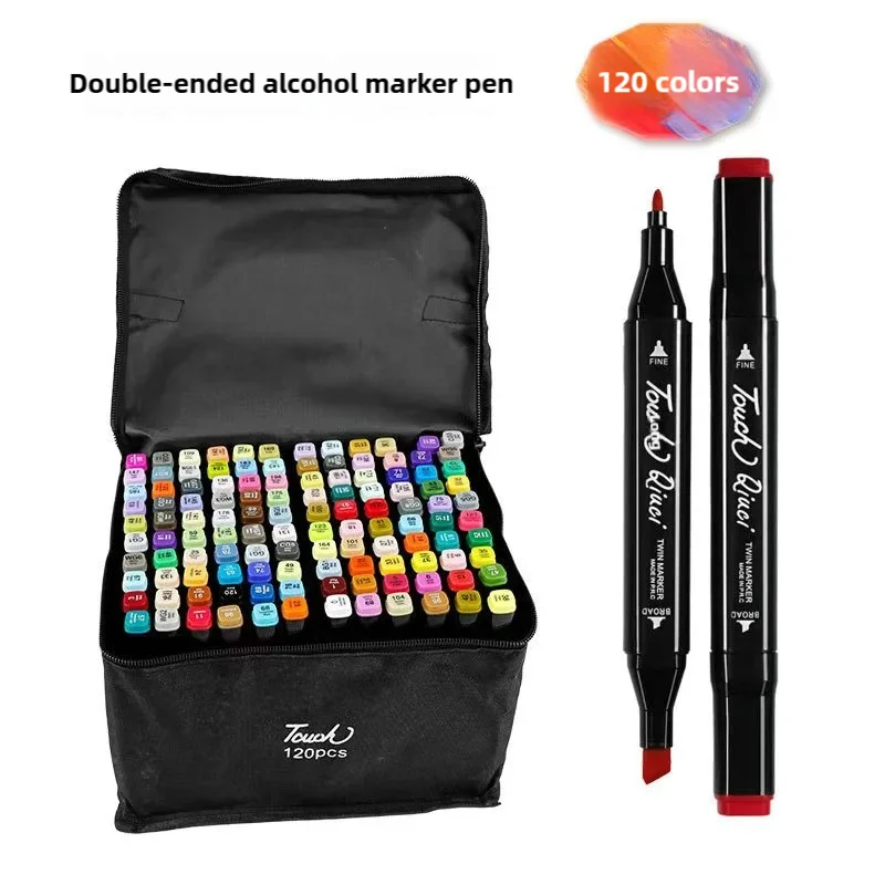 120 Colors Touch Double Headed Oily Art Marker Set for Draw Sketching Oily Tip Based Markers Graffiti Manga School Art Supplies