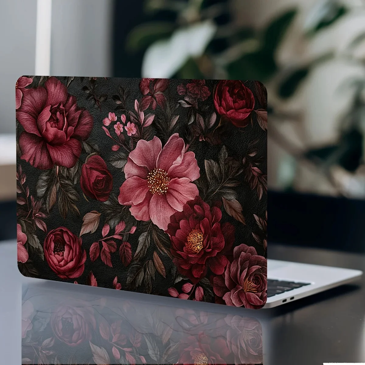 Vinyl Laptop Case Floral Stickers 2pcs/set Scratch Resistant DIY Art Case Universal Netbook Skin Stickers Non-reusable Laptop