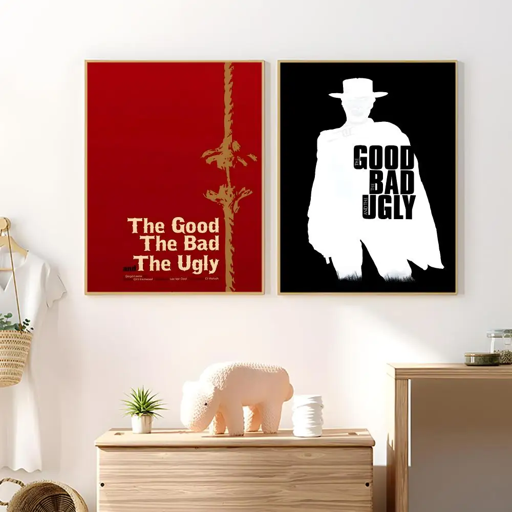 Film T-The Good, the Bad & the Ugly Poster High-definition Printed Canvas Painting, Home Wall Decoration, Frameless