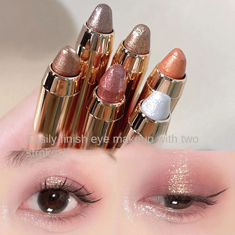 

One Touch of Forming Lazy Eye Shadow Pen High Gloss Sleeping Silkworm Brightening Double Head Eye Shadow Stick Waterproof And