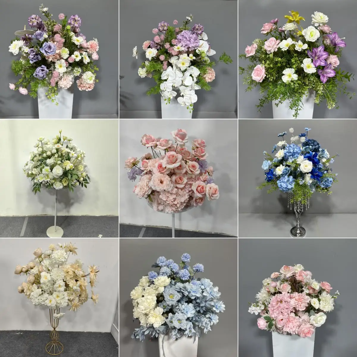 

Flower wedding wedding hall road simulation flower ornament hotel dining table large round table