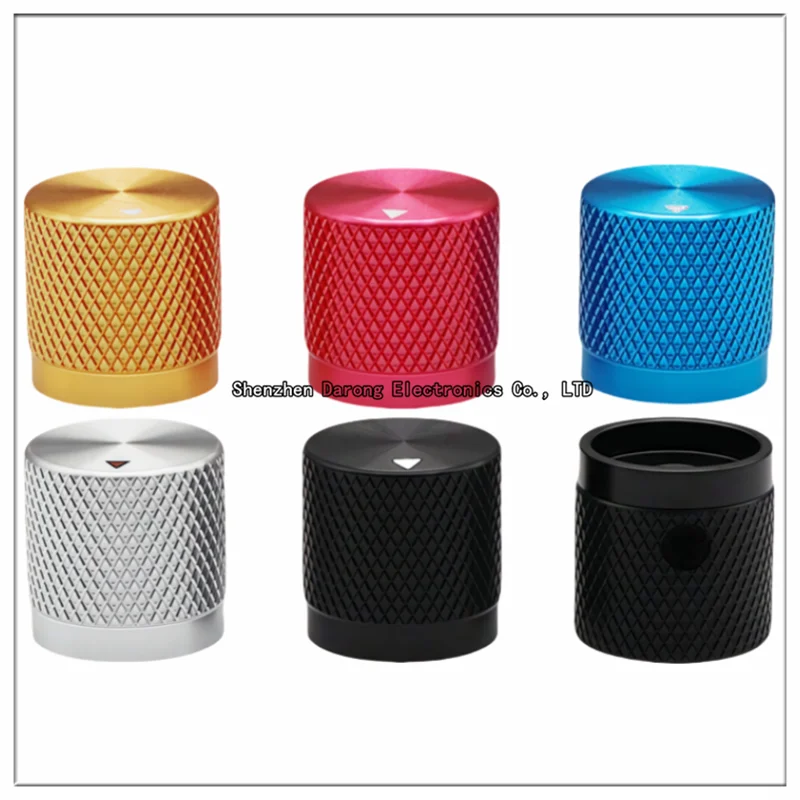 

2PCS 17×17MM all-aluminum embossed knob, potentiometer encoder cap, volume/ electronic instrument equipment adjustment cap