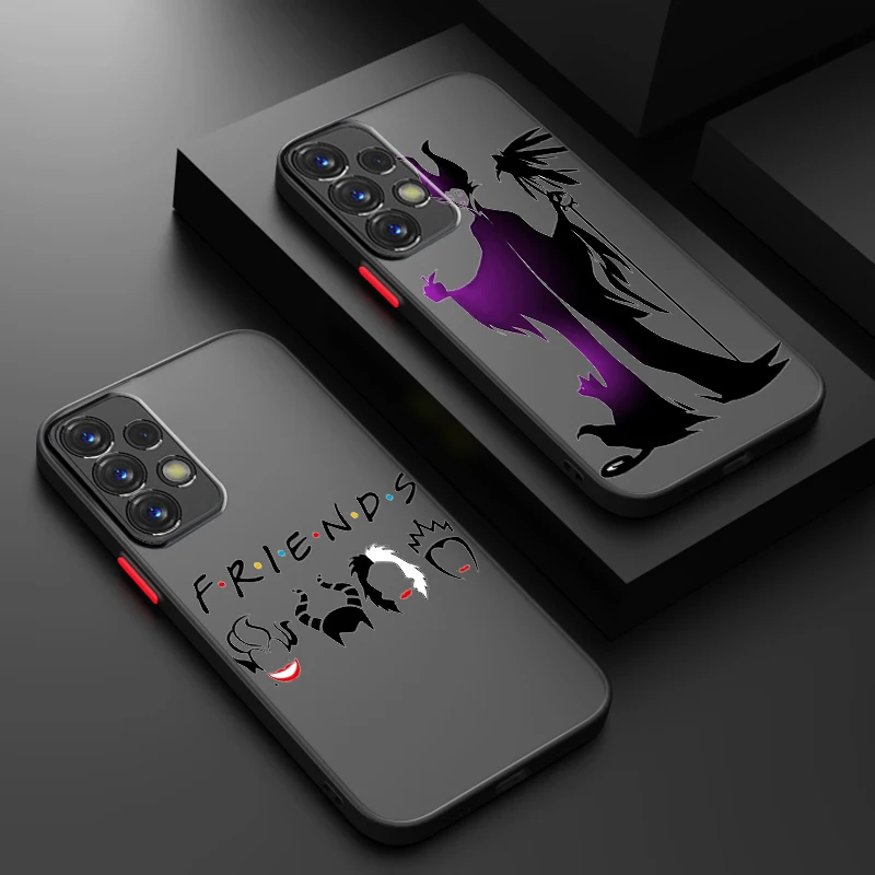 Disney Villain queen Dark For Samsung A53 A52 A33 A32 A51 A71 A21S A13 A73 A50 A22 A12 A72 5G Frosted Translucent Phone Case