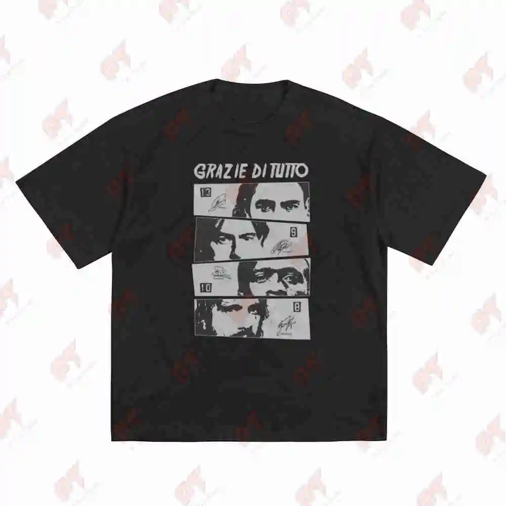 Grazie Di Tutto Nesta Inzaghi Seedorf Gattuso Ambrosini Short Sleeve Tee 100% Cotton T-Shirt