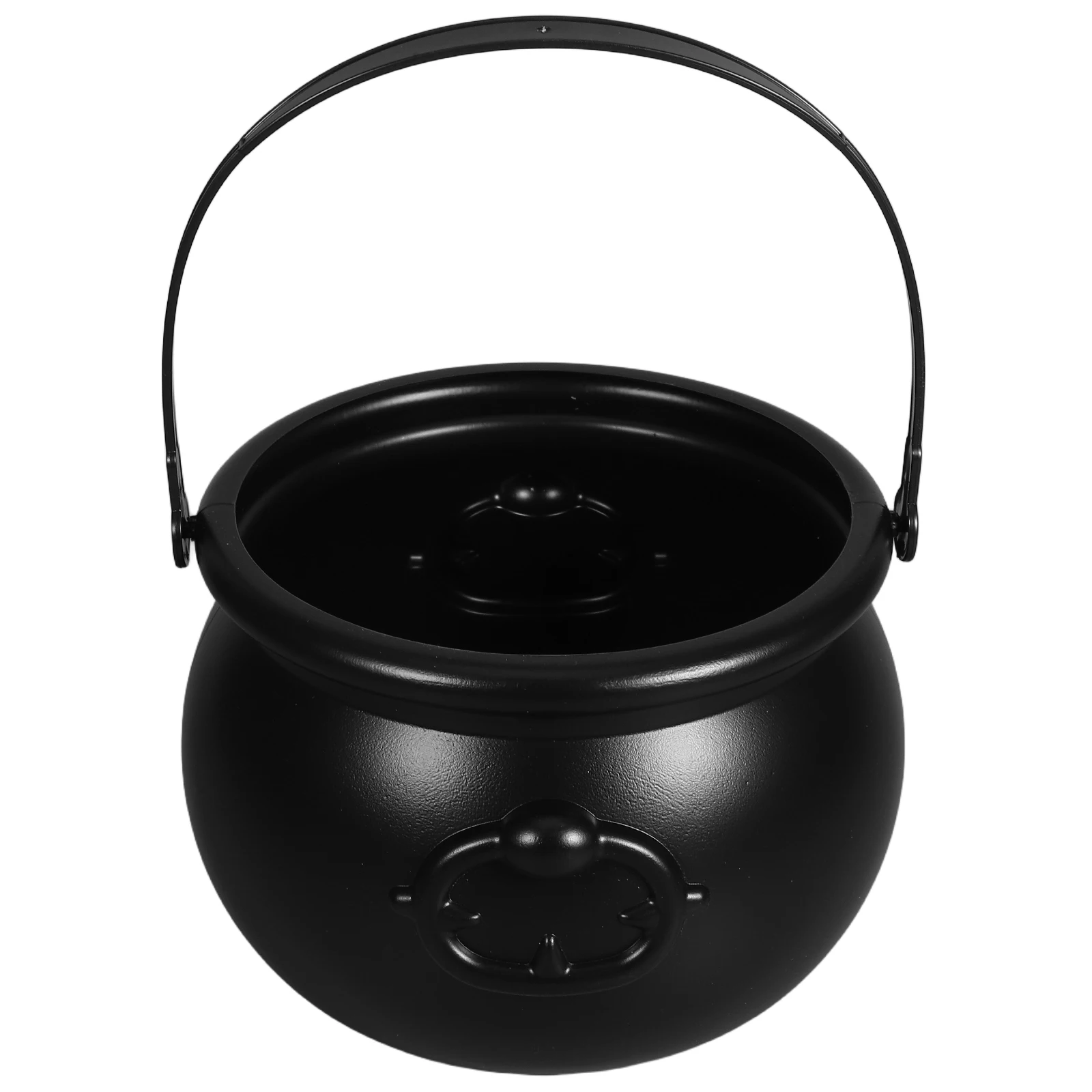 

Witch Bucket Black Plastic Halloween Candy Bowl For Party Decor Treat Storage Jar Unique Cauldron Shape Holiday Popcorn Tub