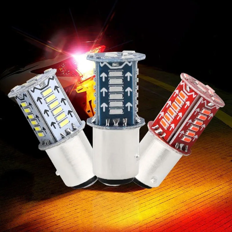 

LED Strobe 1157 BAY15D P21/5W 30SMD High Brightness Flash Silicone Canbus Reverse Light Brake Parking Lamp Motorcycle Tail light