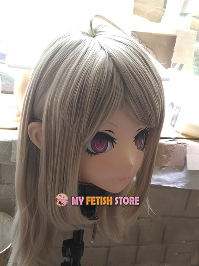 (KM121) Handmade Female Resin Crossdress Pretty Girl 3/4 Head Lolita Doll Mask Japanese Anime Cosplay Kigurumi Mask Crossdresser