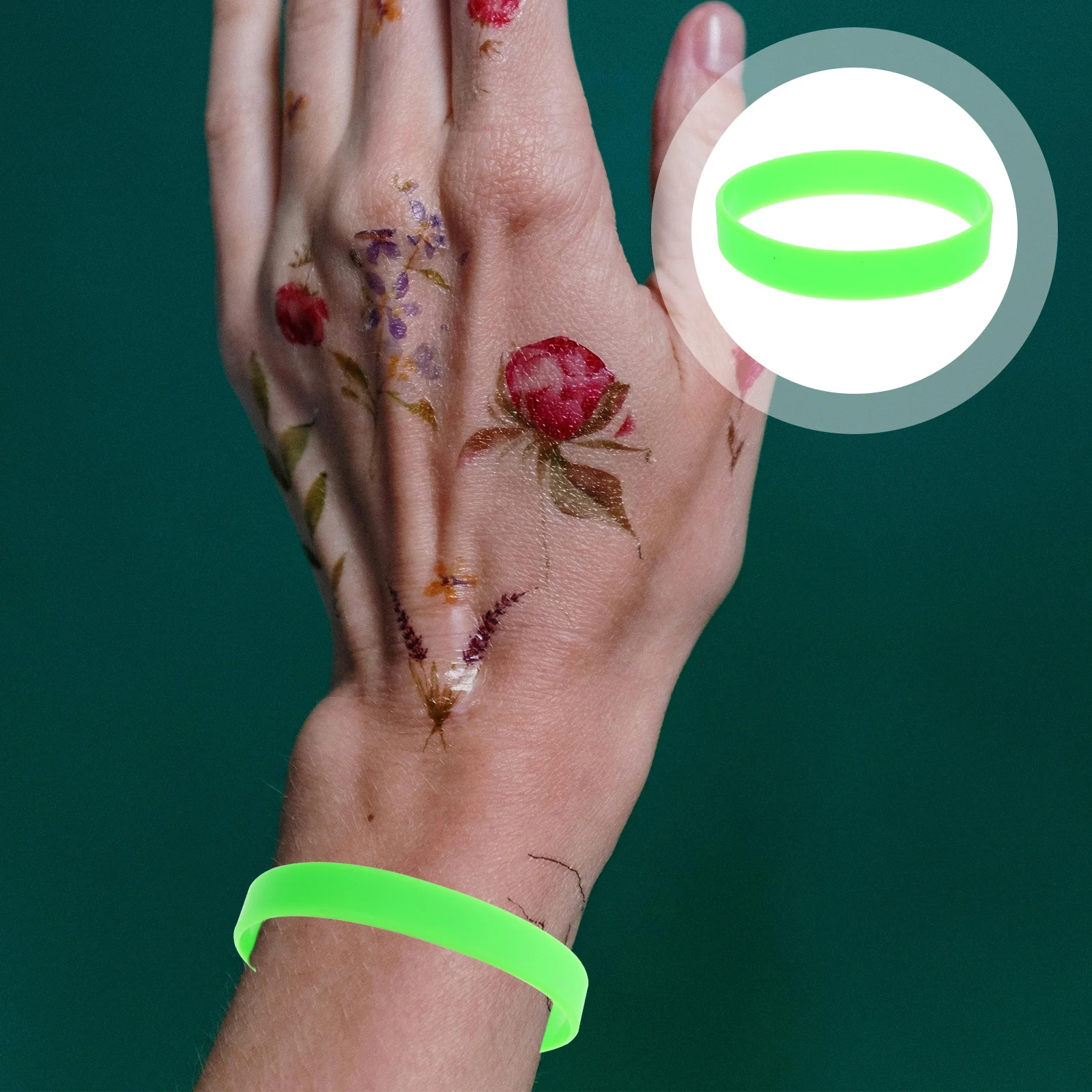 

50Pcs Anti-Static Silicone Bracelets Stylish Supple Bands Colorful Straps for Women Men Retro Party Accessories