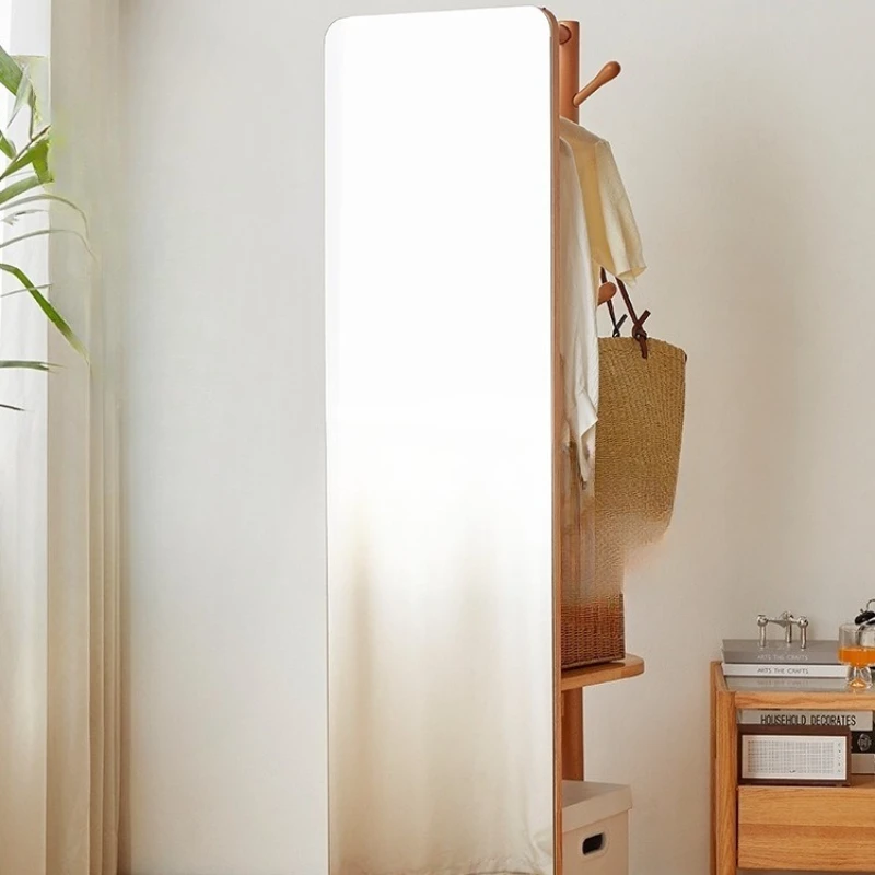 

Rotatable solid wood full-length mirror Hanging hanger Coat rack Integrated fitting mirror Bedroom floor-to-ceiling full-length