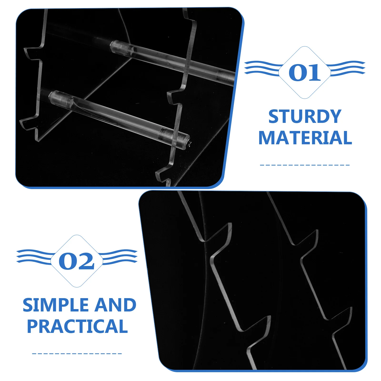 

Transparent Acrylic Cutter Holder Desktop Storage Rack Practical Kitchen Cutter Organizer Stand Household Knife Display Kitchen