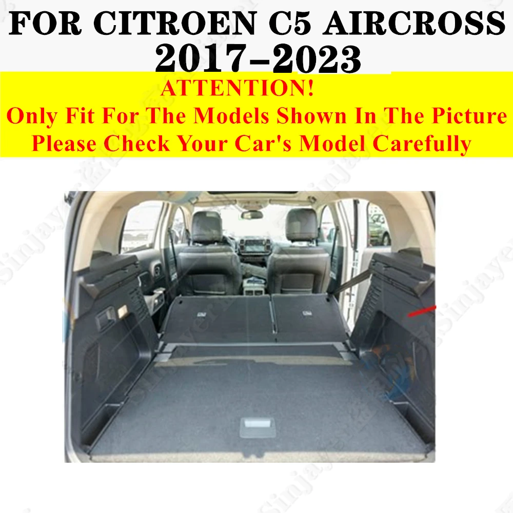 High Side Car trunk mat for Citroen C5 Aircross 2023 2022 21-2017 XPE Rear Cargo Protect Cover Liner Tail Boot Tray luggage Pad