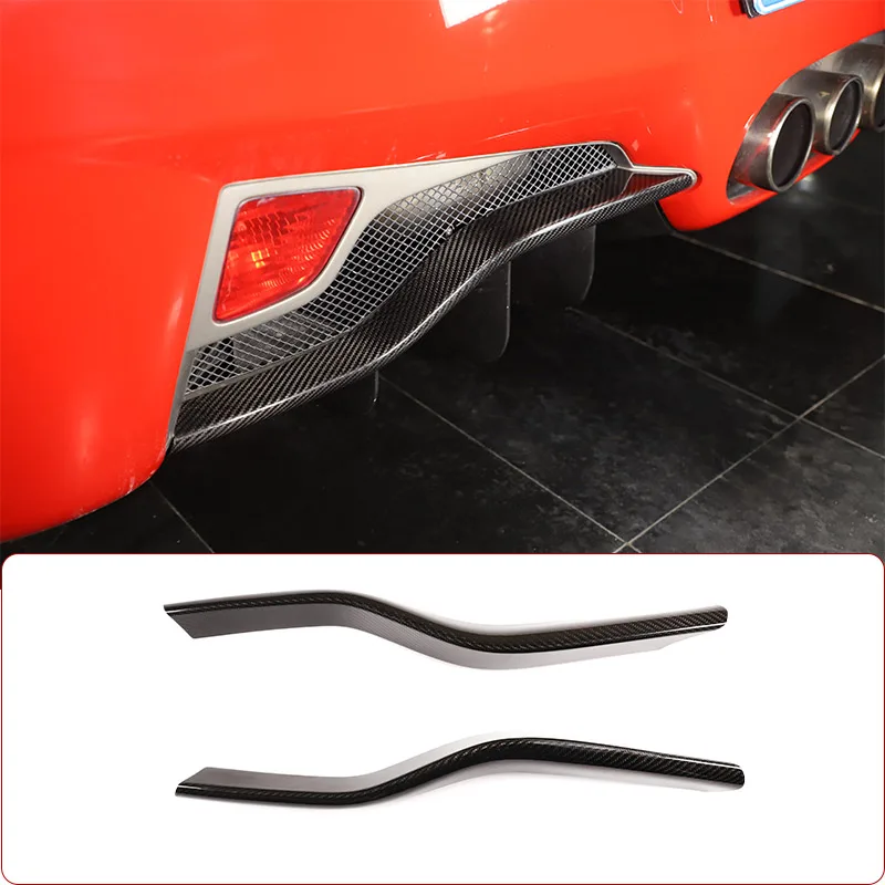 

For Ferrari 458 2011-2016 Real Carbon Fiber Car Rear Bumper Strip Lip Spoiler Scratch Protector Trims Cover Car Accessories