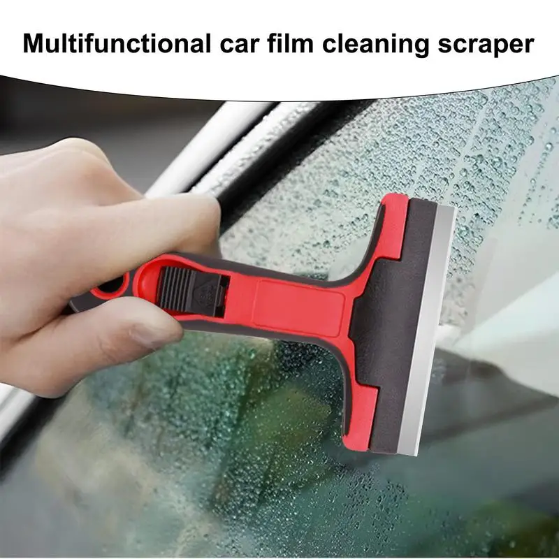 Window Tint Squeegee Hand Squeegee Glass Wiper With Handle Multifunctional Decal Sticker Glue Remover Window Tinting Tool Wiper