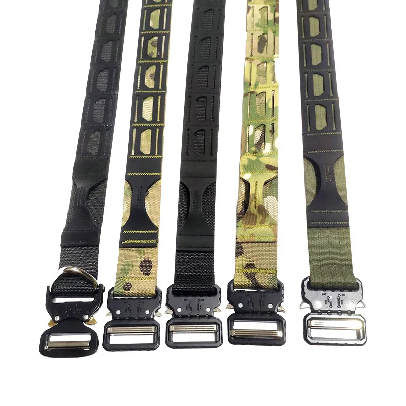 Imagem -05 - Tactical Ronin Combate Cinto Quick Release Metal Buckle Laser Cut Sistema Molle Guerreiro Cinto Caça Acessórios Nylon