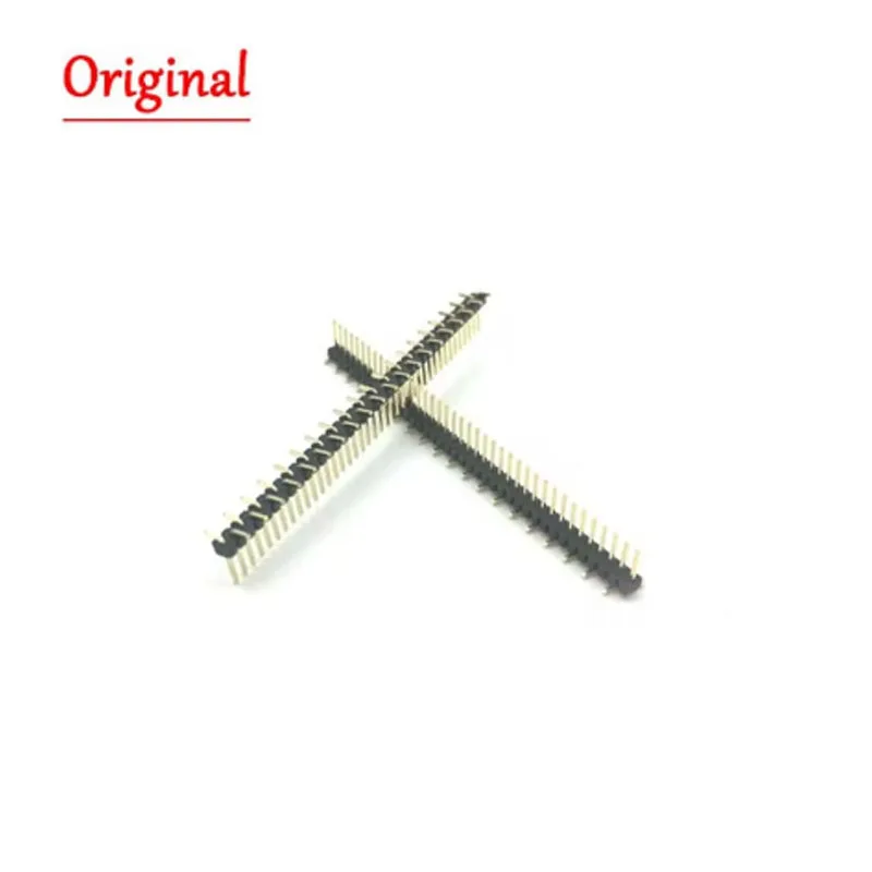 20pcs/lot 1.27mm patch SMD row pin 1 * 50p SMT single row vertical dislocation patch 1*50pin pin header