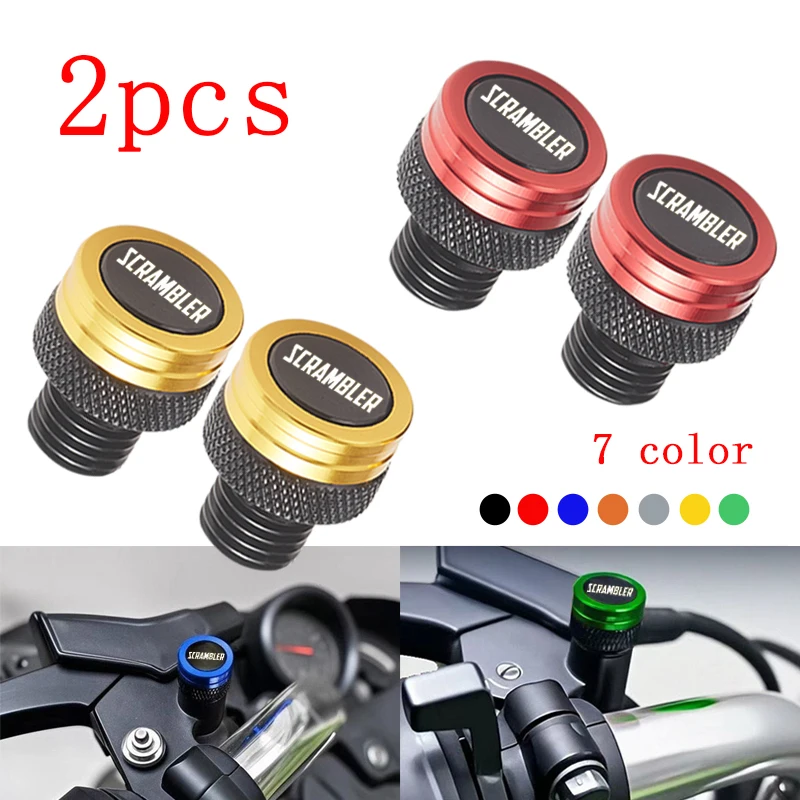Für Ducati Scrambler 400 800 1100 Zubehör M10*1.25 Motorrad CNC Aluminium Spiegel-Lochstopfen Schrauben Bolzen Abdeckkappen