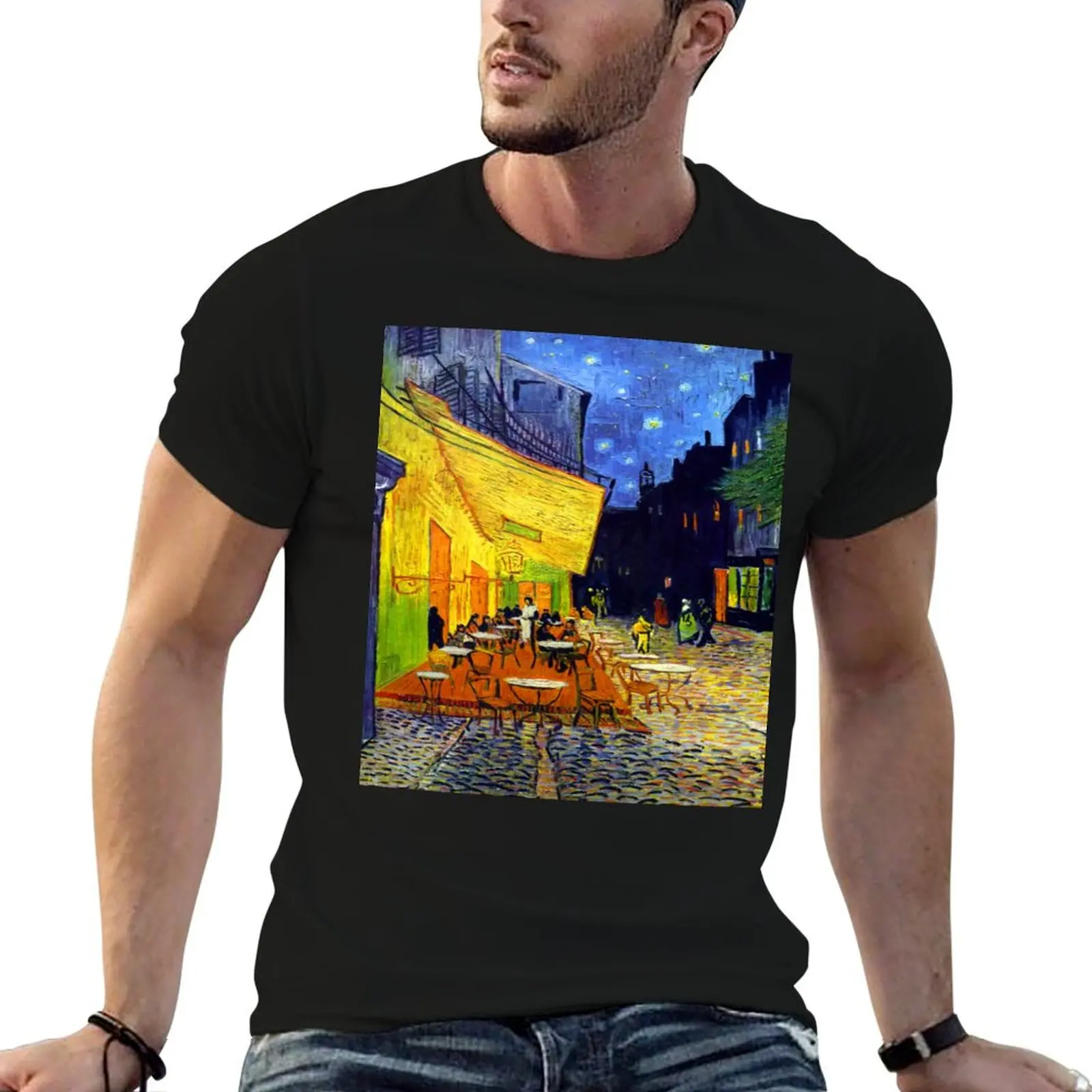

Cafe Terrace at Night - Van Gogh T-Shirt t shirt man plain mens graphic t shirts t shirts for man slim fit T-Shirt