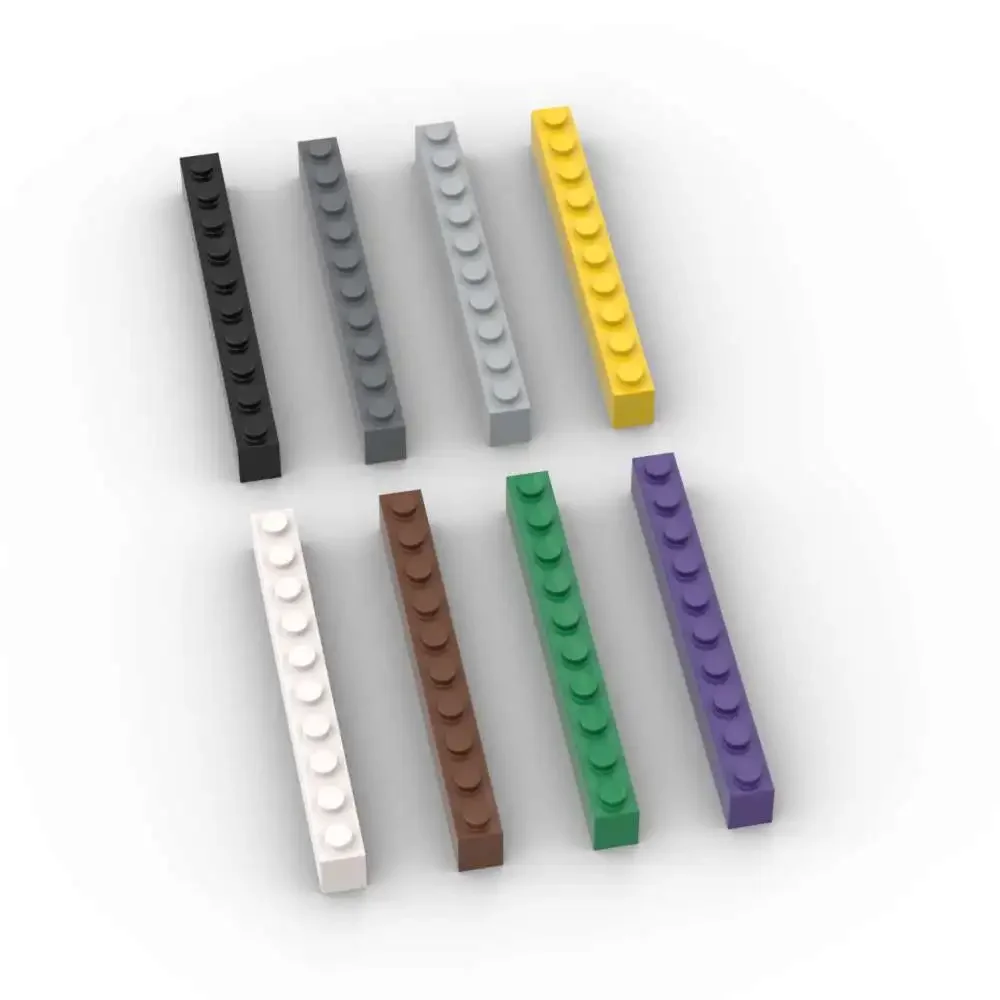 Moc 10 pçs empilhamento 6111 1x10 casa castelo placa de tijolo bloco de construção substituível brinquedos fascinantes adultos meninos presentes do feriado