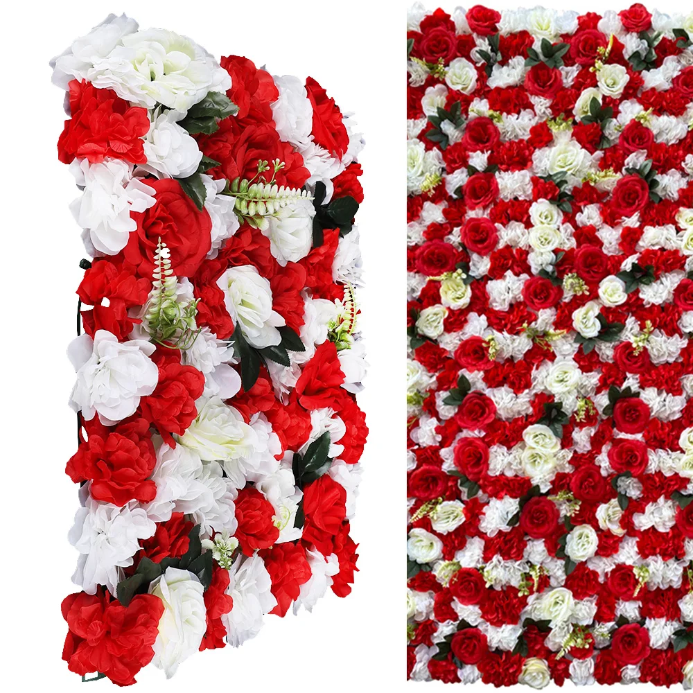 12 pcs Artificial Silk Flower Wall Panel Wedding Photography Venue