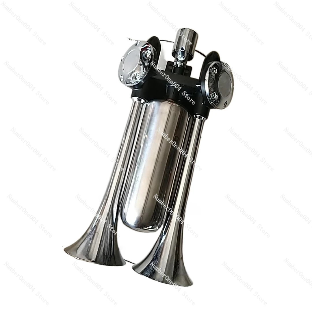 Air outlet, horn, rocket launcher, continuous sound, ear protection, air horn, bus and truck, super loud whistle with tank 12V image 3
