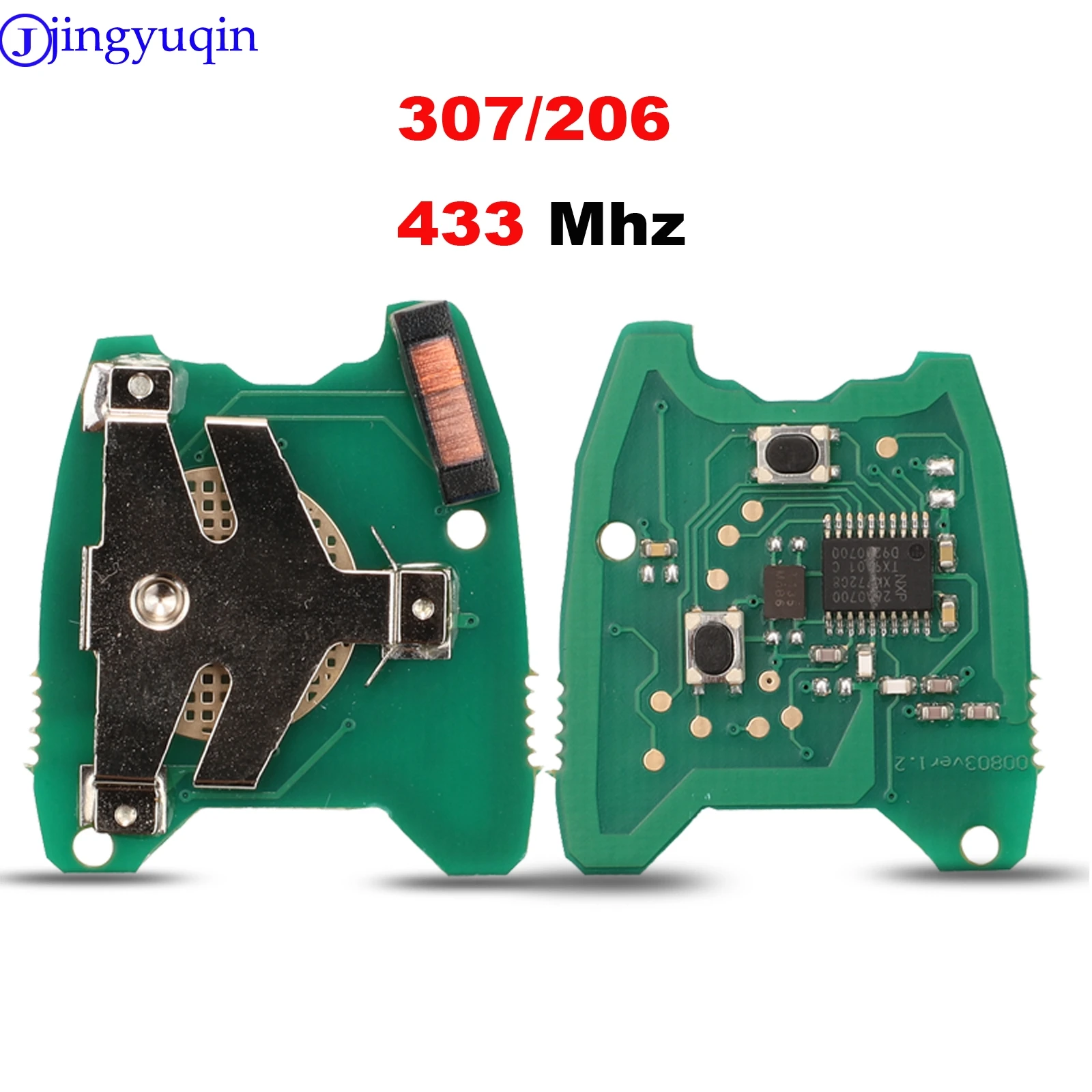 Jingyuqin 2 botones preguntar llave de control remoto Fob controlador para PEUGEOT 206 de 307 a 433MHZ con PCF7961 Chip transpondedor