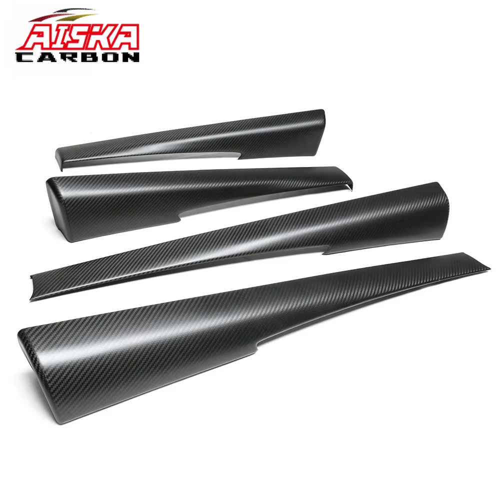 AISKA Dry Carbon Inner Door Panel Cover Front & Rear 4 PCS/SET Car Interior Accessories for Tesla Model Y Juniper 2025+