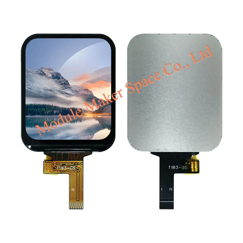 1.83 Inch IPS TFT LCD Screen with Rounded Corners 240x284 Pixel ST7789 SPI 15-pin Staggered FPC Wide Angle Display LCD Module