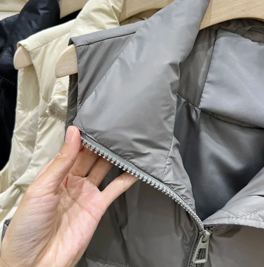 

Women Autumn Winter Down Cotton Vest Jacket 2025 New Women Loose Stand Collar Vest Coat Women Short Vest Jacket Cotton Waistcoat