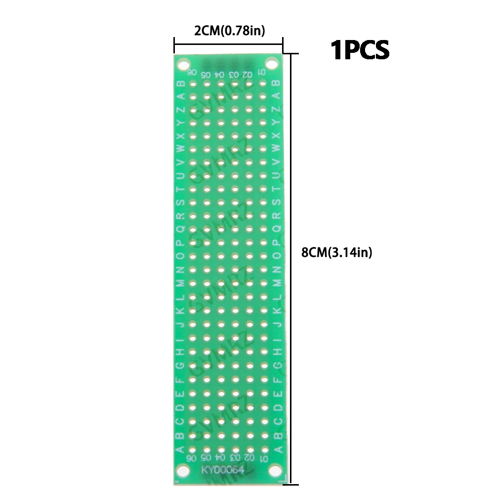 Single Sided Green PCB Prototype Board Universal Through Hole Perfboard for DIY Electronic Projects 6X8cm/7X9cm/3X7cm