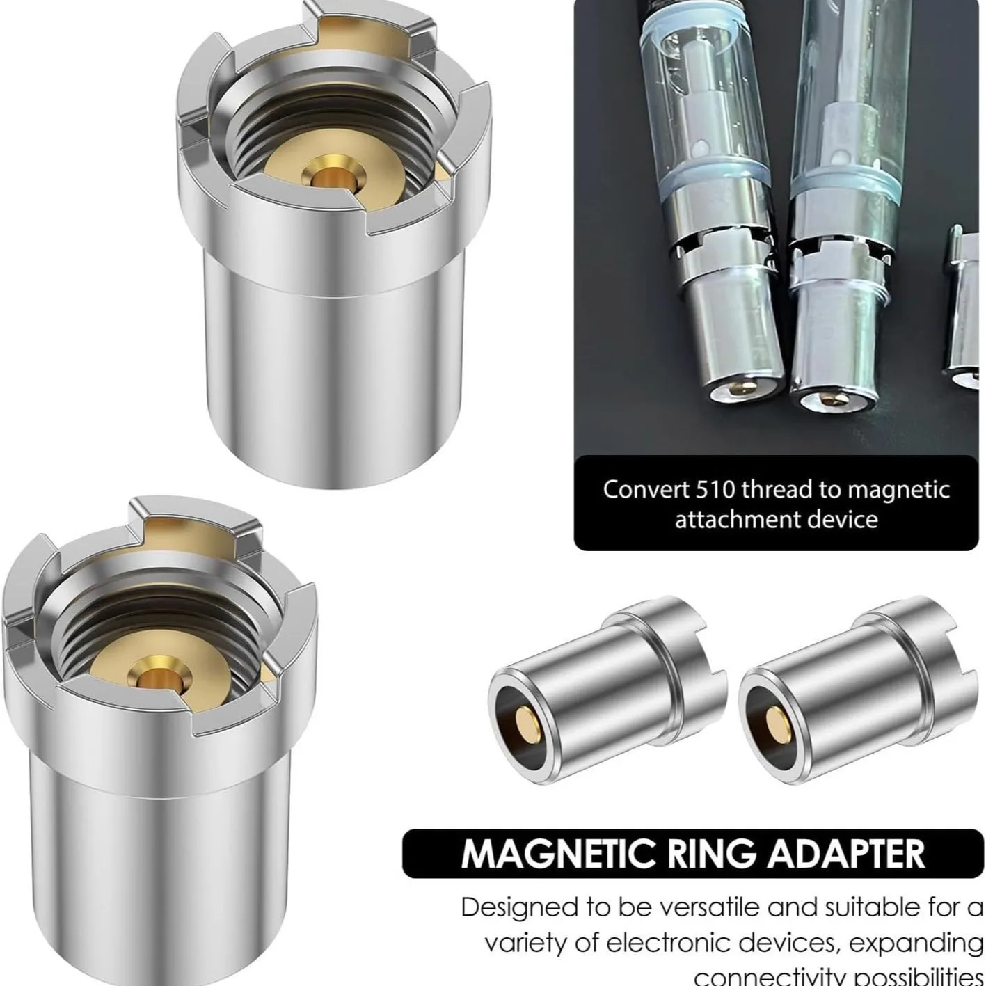 

Cross border exclusive 510 thread to magnetic adapter CBD magnetic adapter