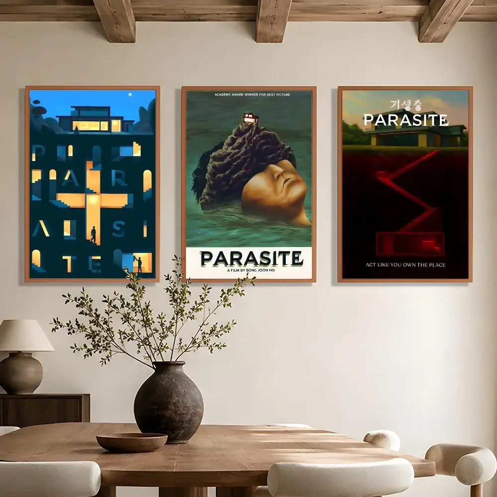 Thriller Movie P-Parasite Poster Wall Art Poster HD Waterproof PP Print Bedroom Living Room Office Decor Gift