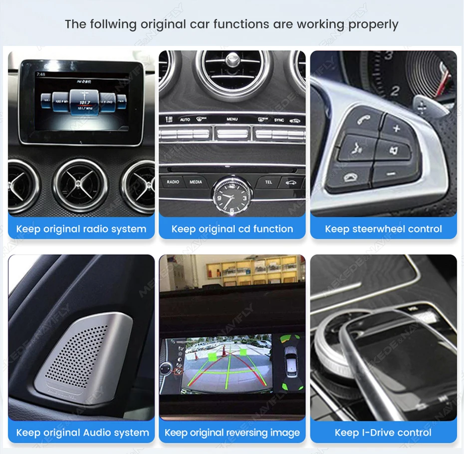 MEKEDE EU Duty Free Qualcomm Snapdragon 680 für Mercedes Benz C W205-GLC 2014 - 2018 NTG5.0 System Autoradio Intelligentes System Multimedia-Player Kabelloses Carplay Android Auto 4G DSP GPS-Navigation WIFI 1920*720 – Detail 18