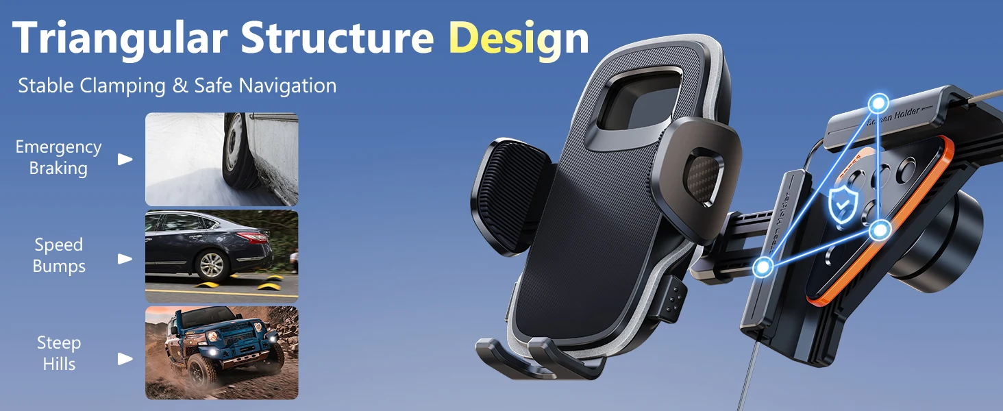 Auto-Handyhalterung 360° ° Verstellbarer Handyhalter für Tesla Model Y Zubehör, kompatibel mit Tesla Model 3/Y Bildschirm für iPhone 17 16 15 14 – Detail 8