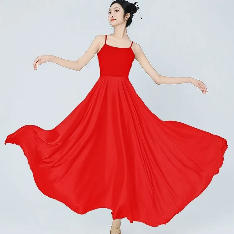 720 degree pendulum skirt Wanjiang dance performance suit modern classical dance practice suspender dress