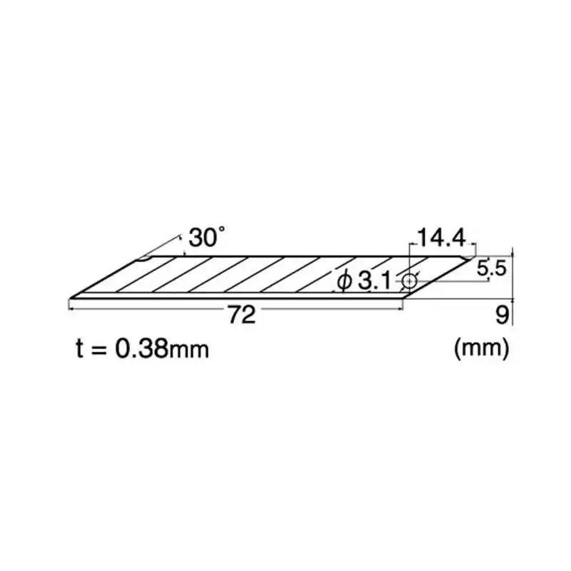 NT BD-100 Japan cutter Spare Replacement Blade small art blade 9mm 30 degrees 50blades/Pack professionnel blade