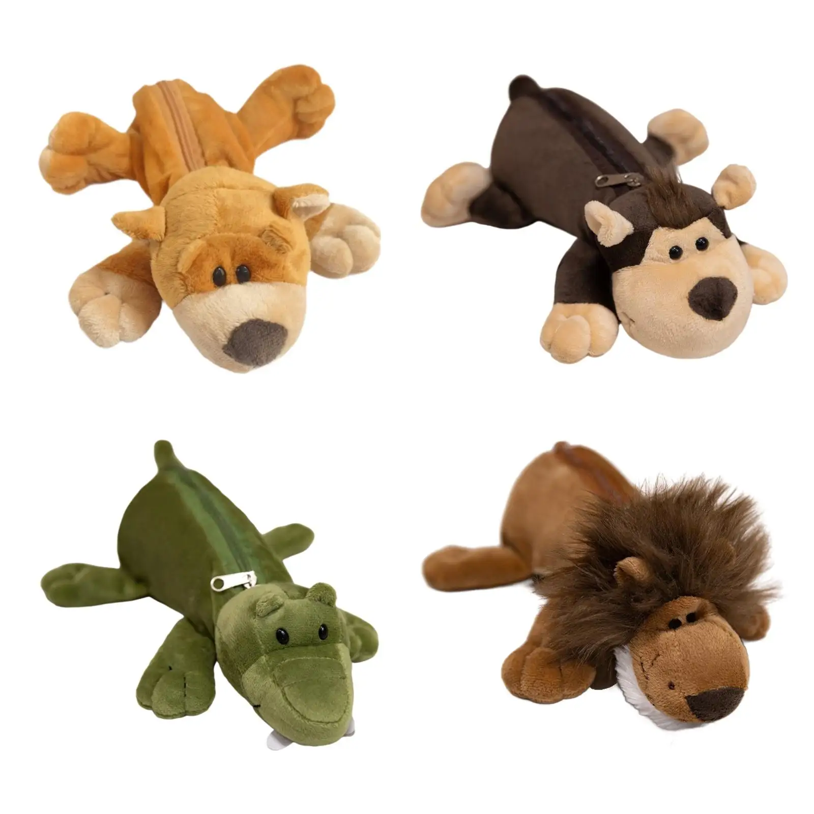 Estojo de lápis de pelúcia, bolsa decorativa de mesa, novidade, portátil, organizador de papelaria, fecho de zíper, bolsa de lápis para crianças