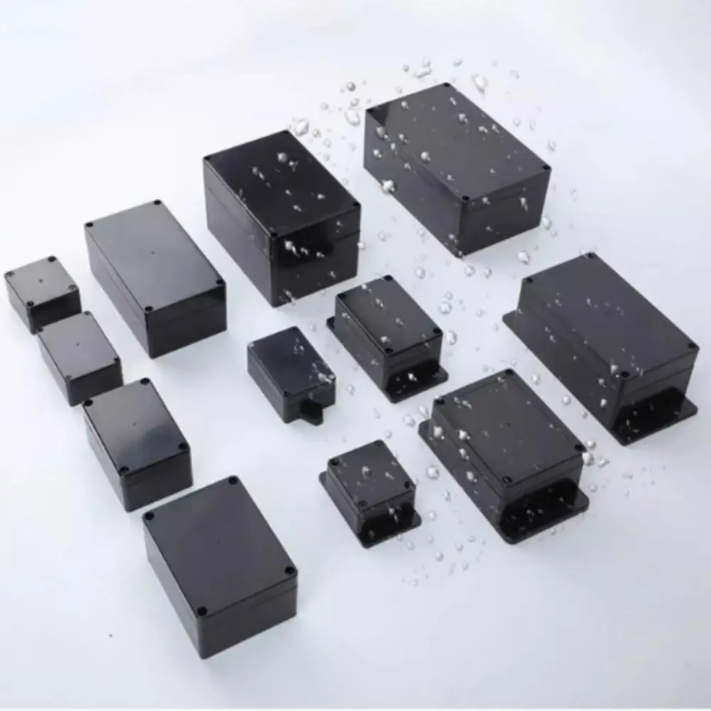 ABS Plastic DIY Housing Instrument Electronic Project Box Waterproof Black Electric Supplies Three Layers