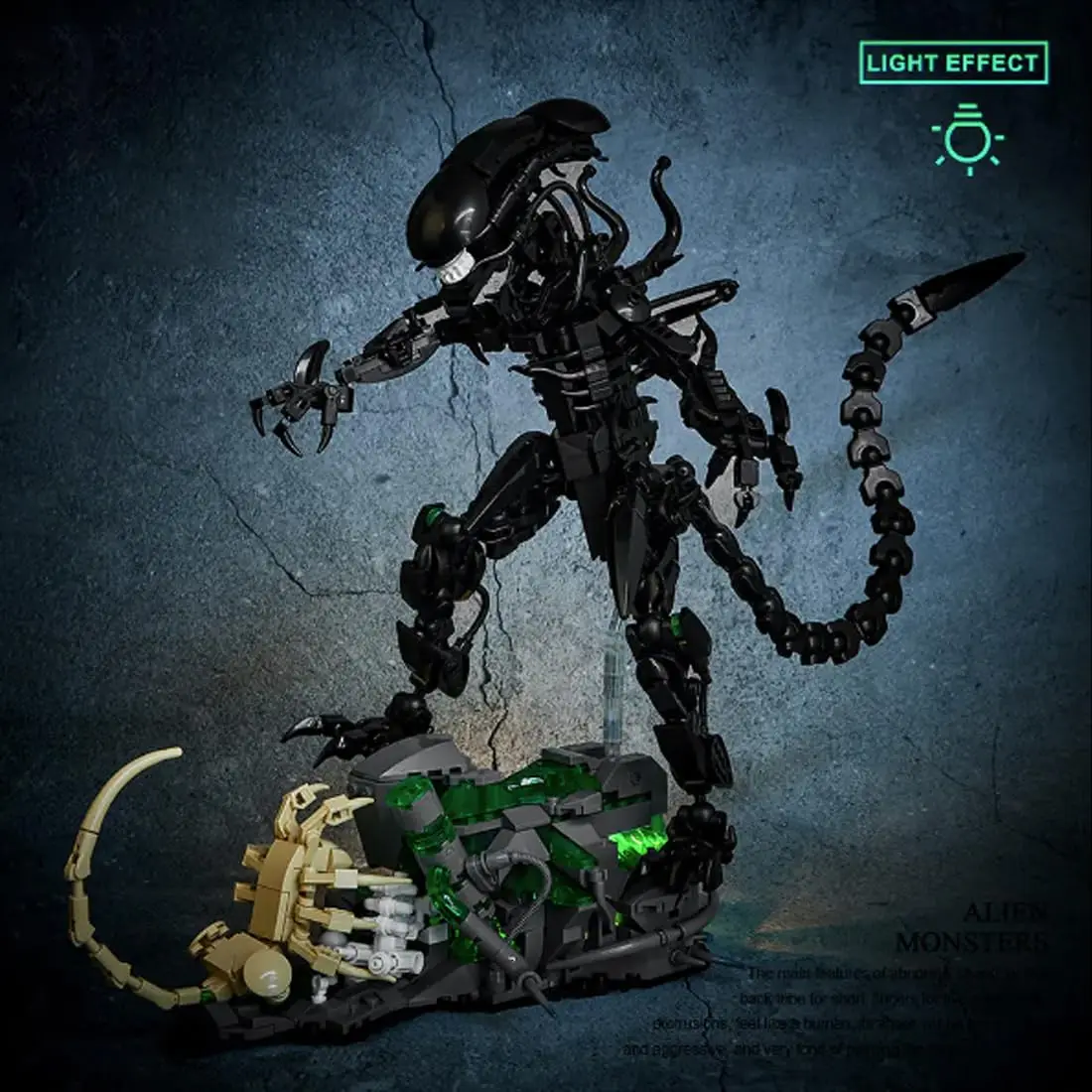 958PCS Alien Monsters Bouwstenen Set MOC Xenomorph Model Building Kit Creatieve Films Serie Speelgoed Cadeaus voor Volwassenen en Kinderen