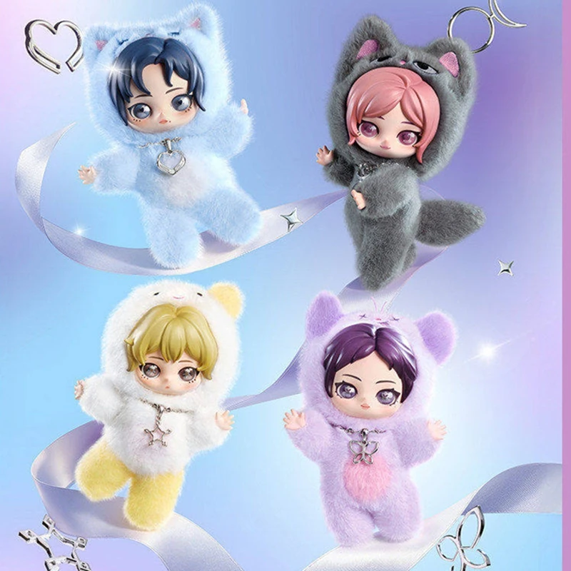 

Genuine POP MART Aespa Fluffy Club Series Doll Pendant Blind Box Jelly RWE Anime Figure Jelly MUNGTAENGI Mystery Box Model Gift