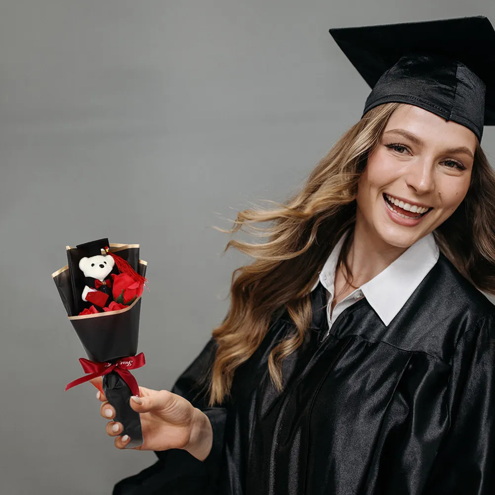 

Набор из 2 мыльных букетов с медведями: искусственные розы для выпускного, дня рождения, выпускного выпускного 2023 года